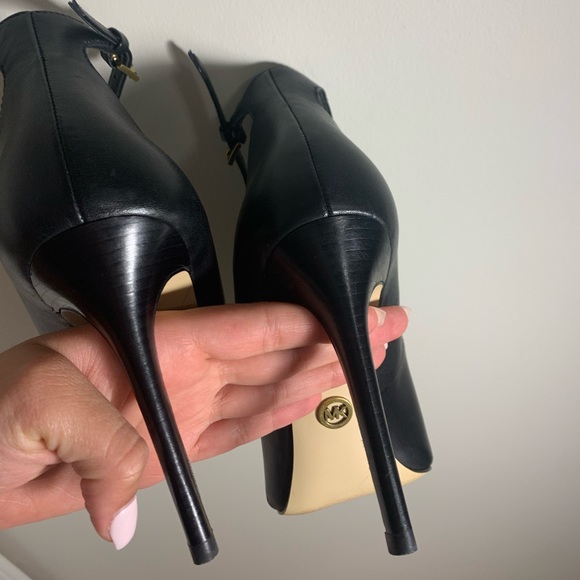 - Brand New - Michael Kors Black Heels with Ankle Strap - Picture 7 of 7